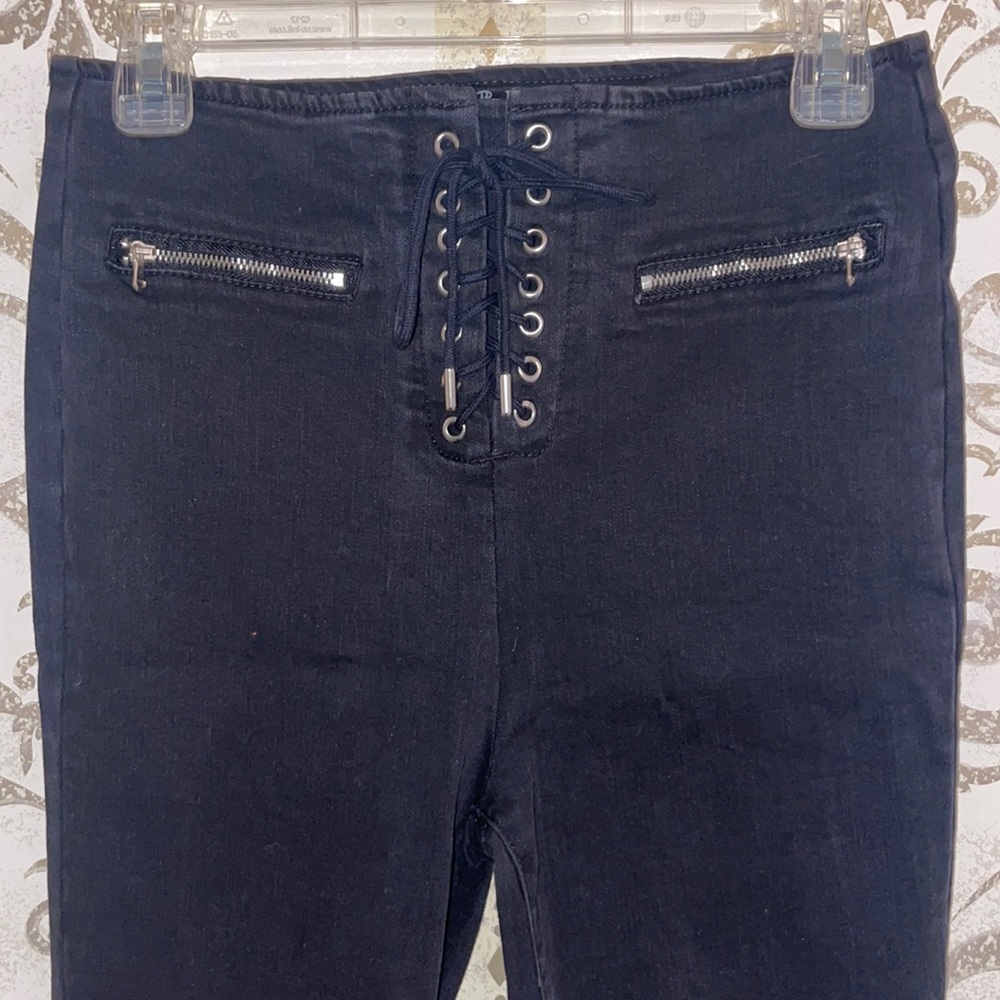 Wild Fable Black Lace-Up Skinny Jeans